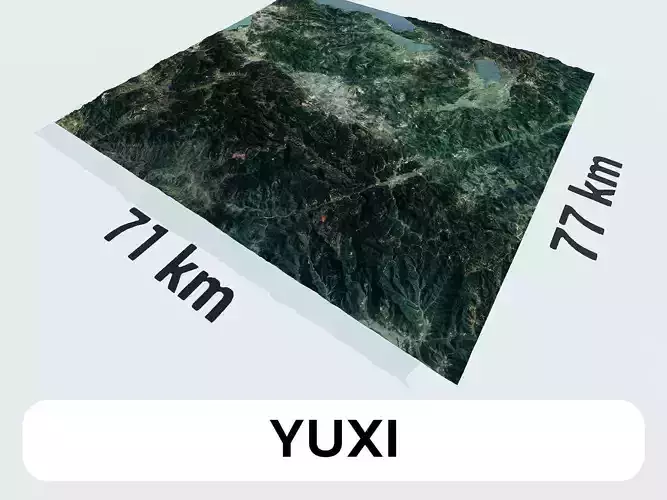 Yuxi China City Landscape 3D Model