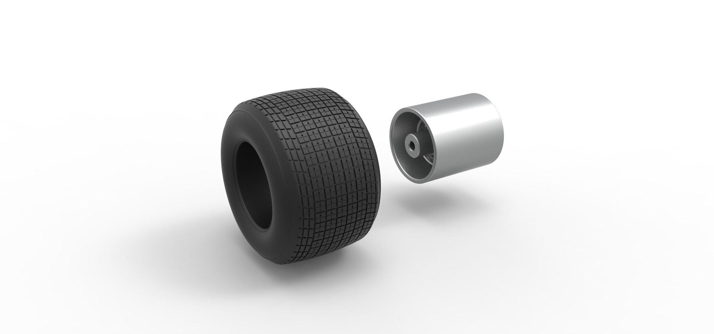 Rear wheel from Sprint car Scale 1 to 25 3D print model_9