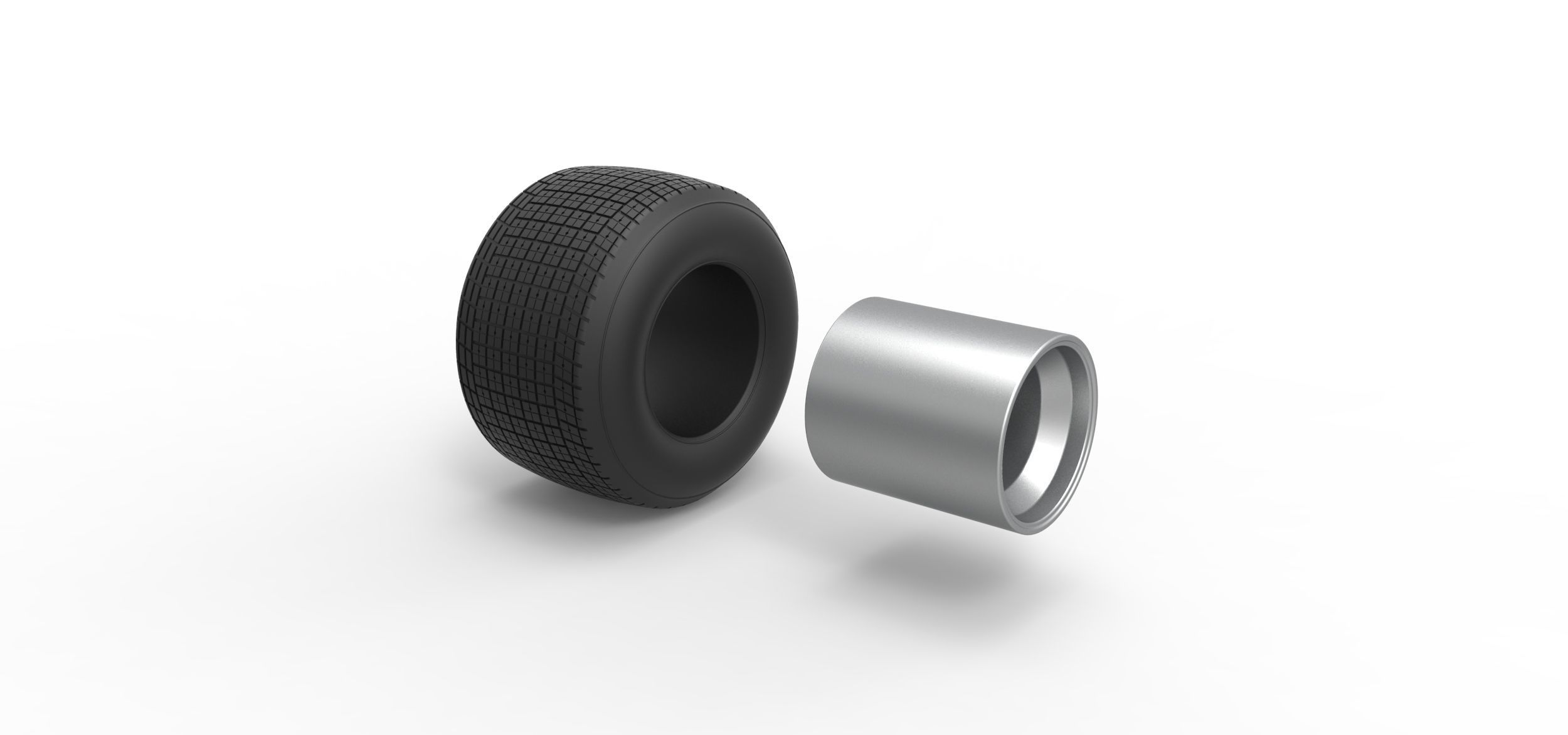 Rear wheel from Sprint car Scale 1 to 25 3D print model_8