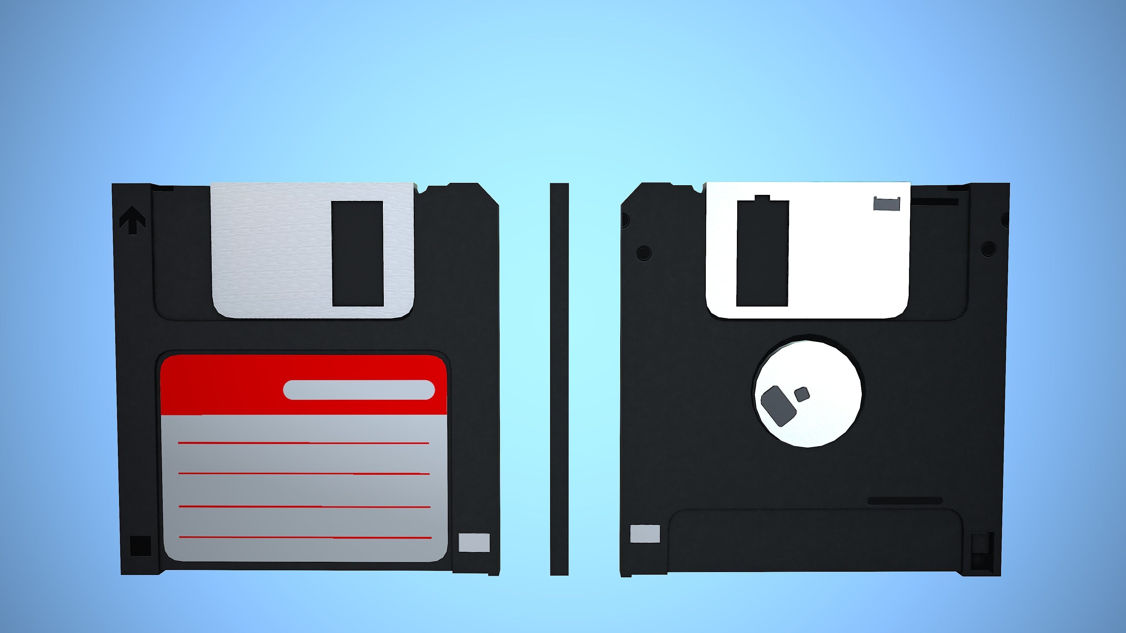 DISKETTE REALISTIC STYLIZED Low-poly 3D model_10