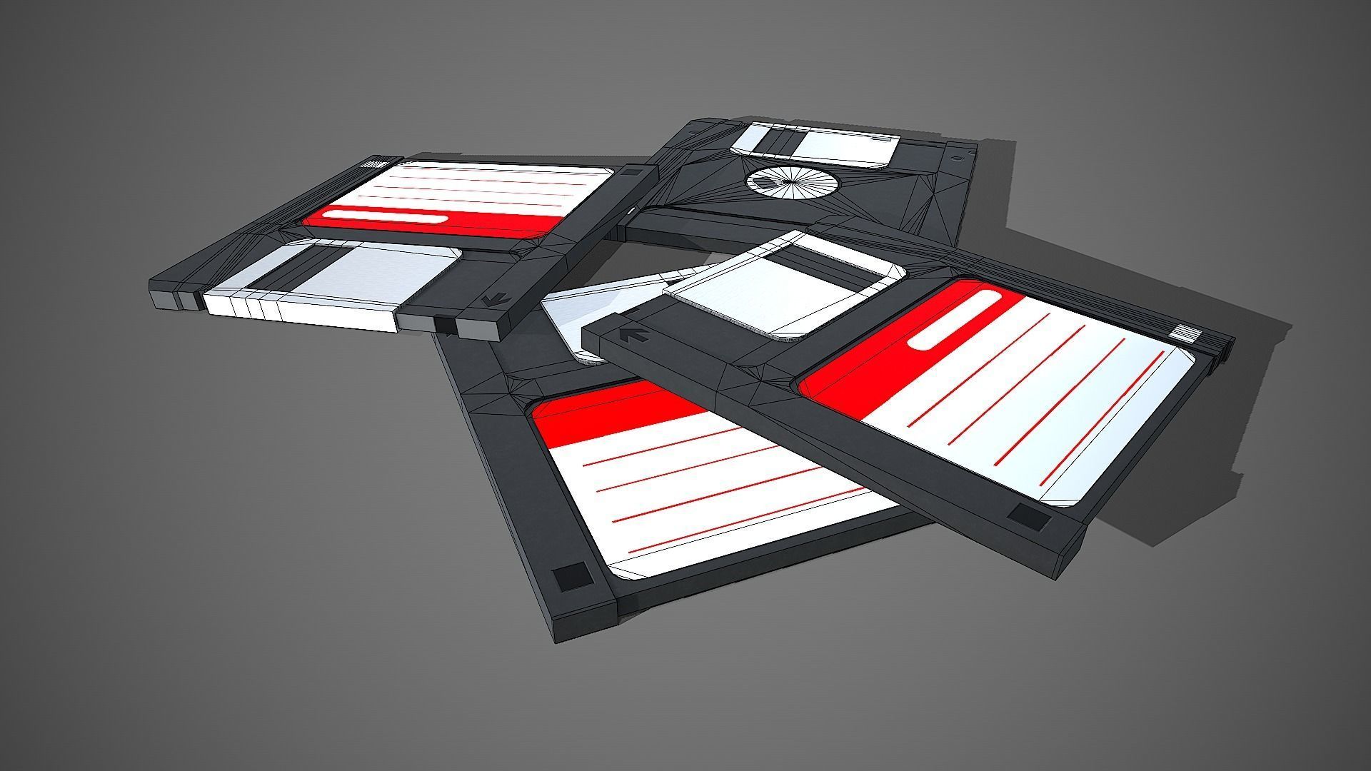 DISKETTE REALISTIC STYLIZED Low-poly 3D model_4