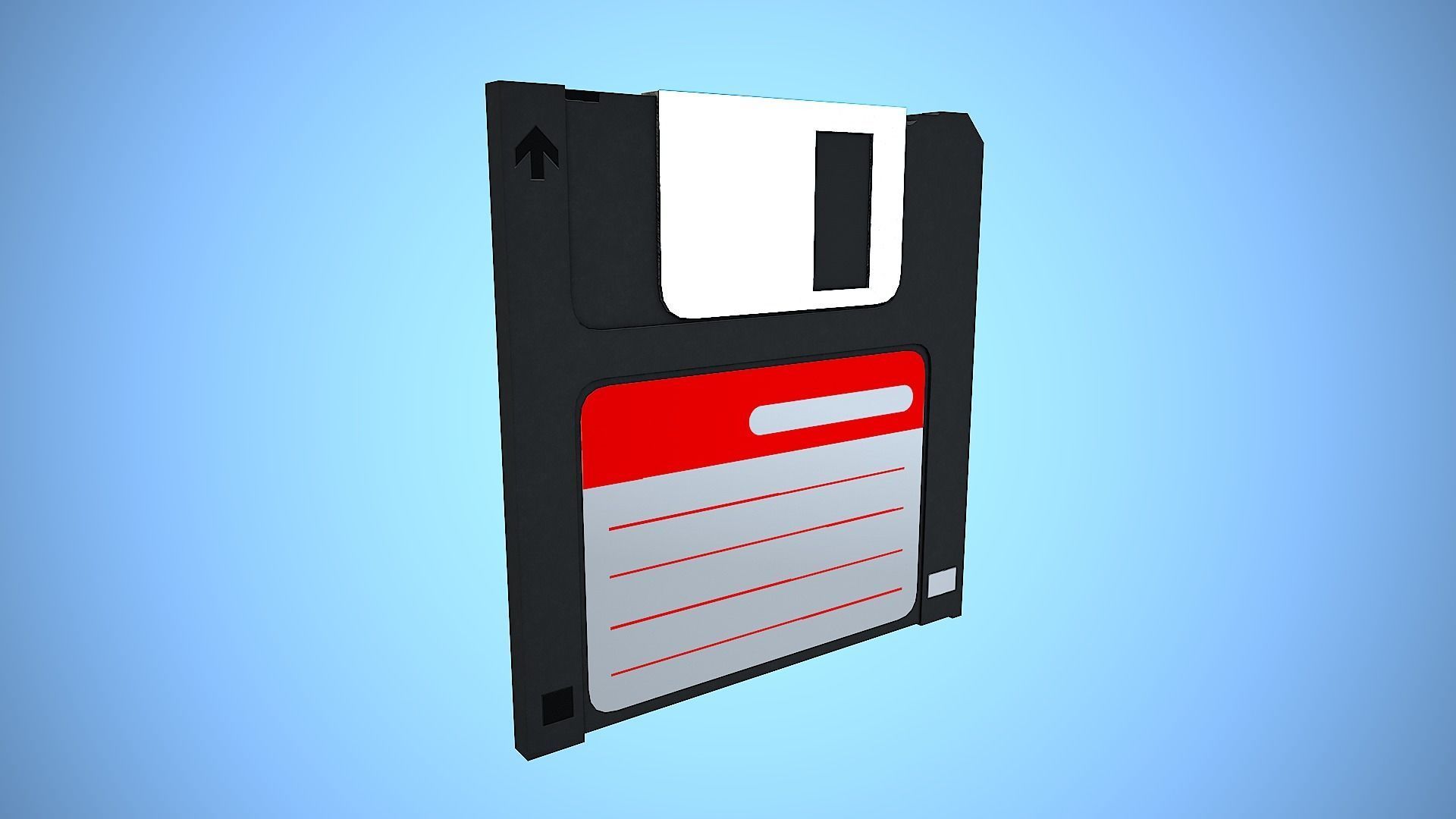 DISKETTE REALISTIC STYLIZED Low-poly 3D model_6