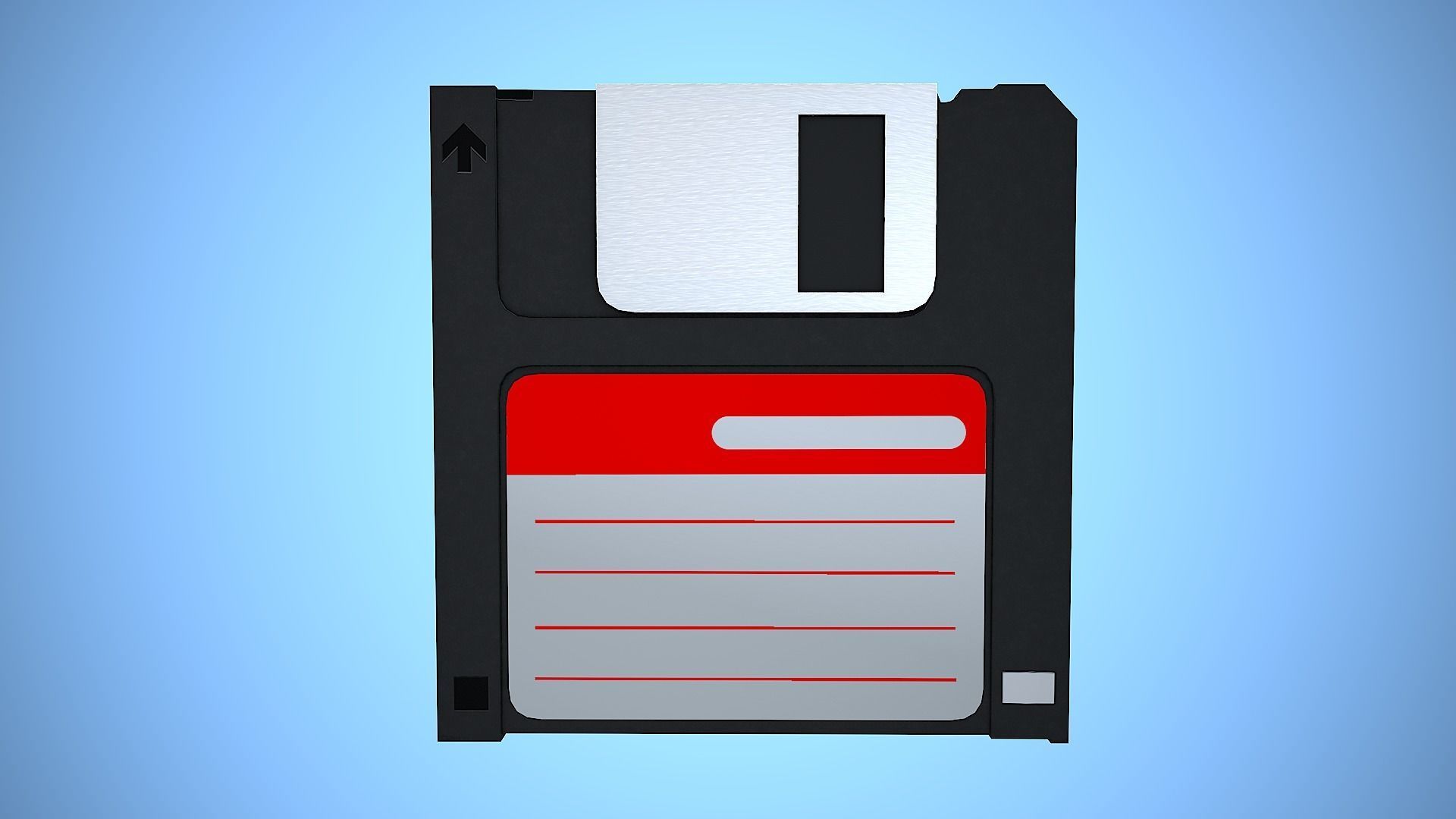 DISKETTE REALISTIC STYLIZED Low-poly 3D model_5