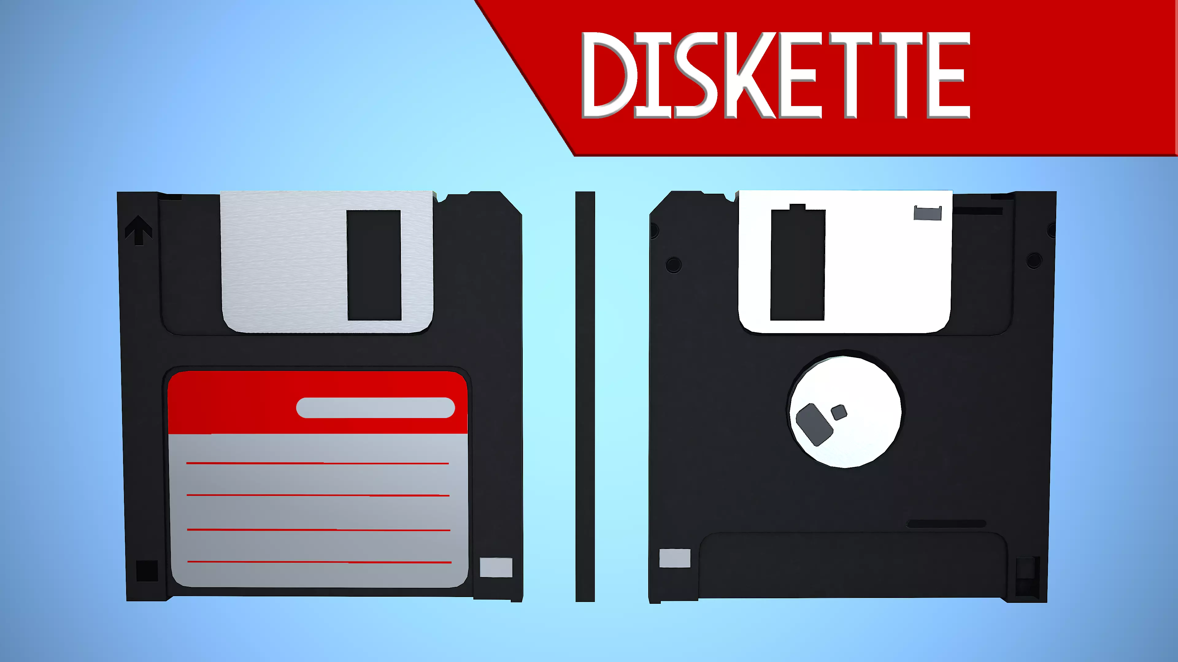 DISKETTE REALISTIC STYLIZED Low-poly 3D model_0