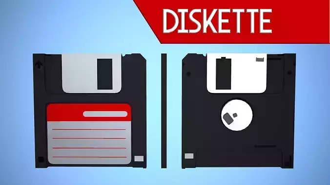 DISKETTE REALISTIC STYLIZED Low-poly 3D model