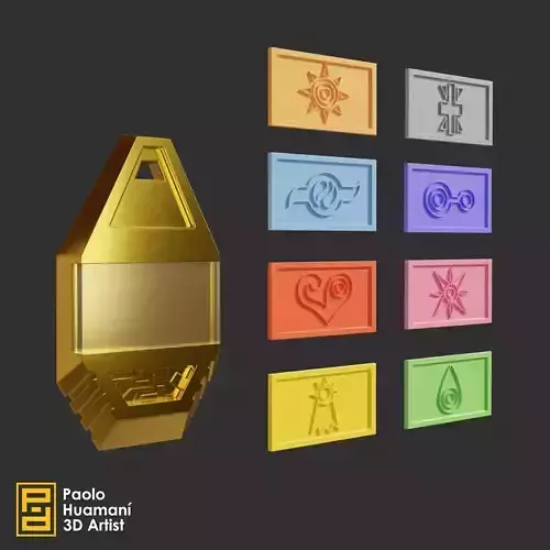 Digimon Crest Necklace 3D print model