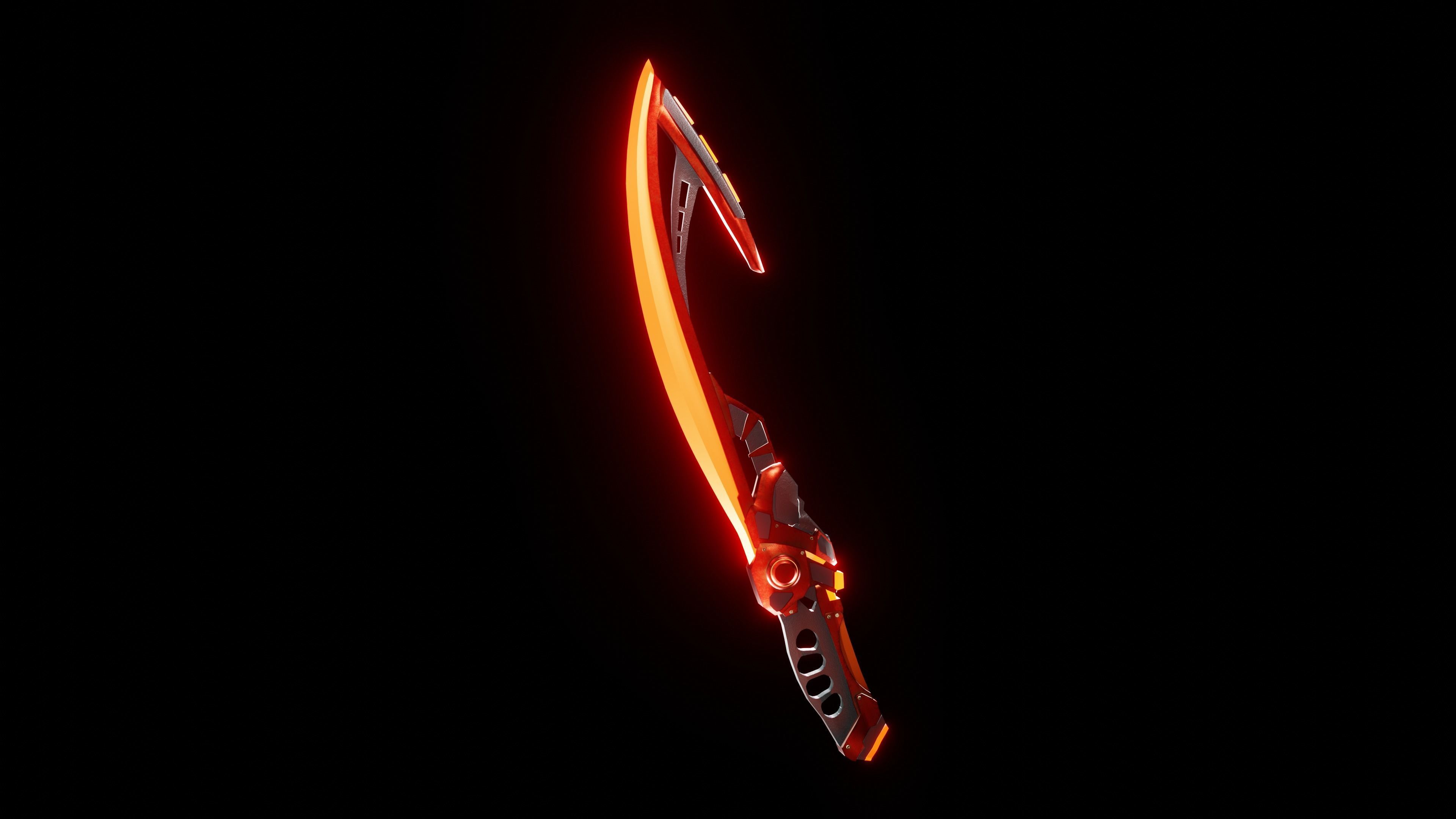 Sci-fi Sword Low-poly Game Ready model Low-poly 3D model_3