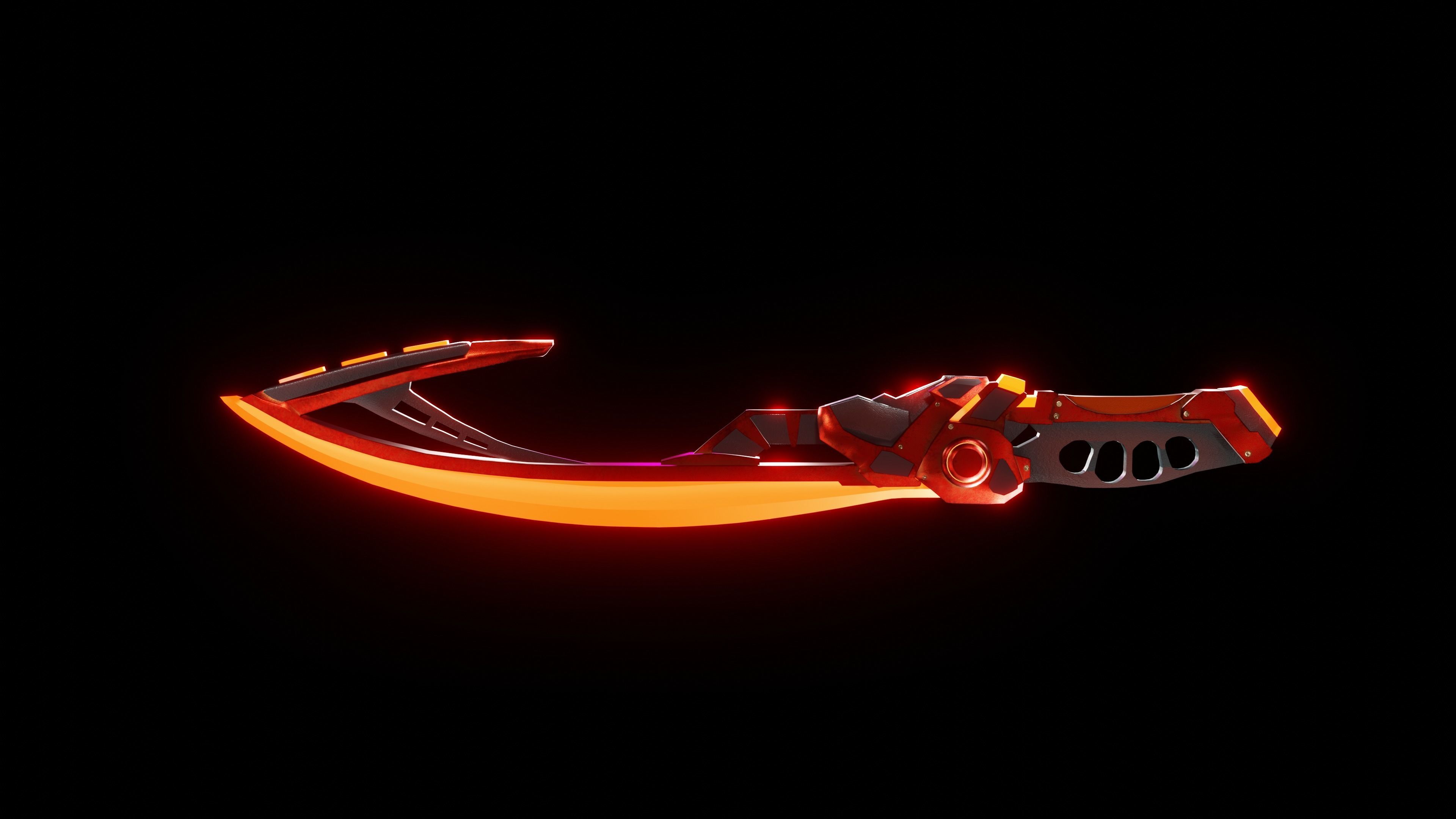 Sci-fi Sword Low-poly Game Ready model Low-poly 3D model_5