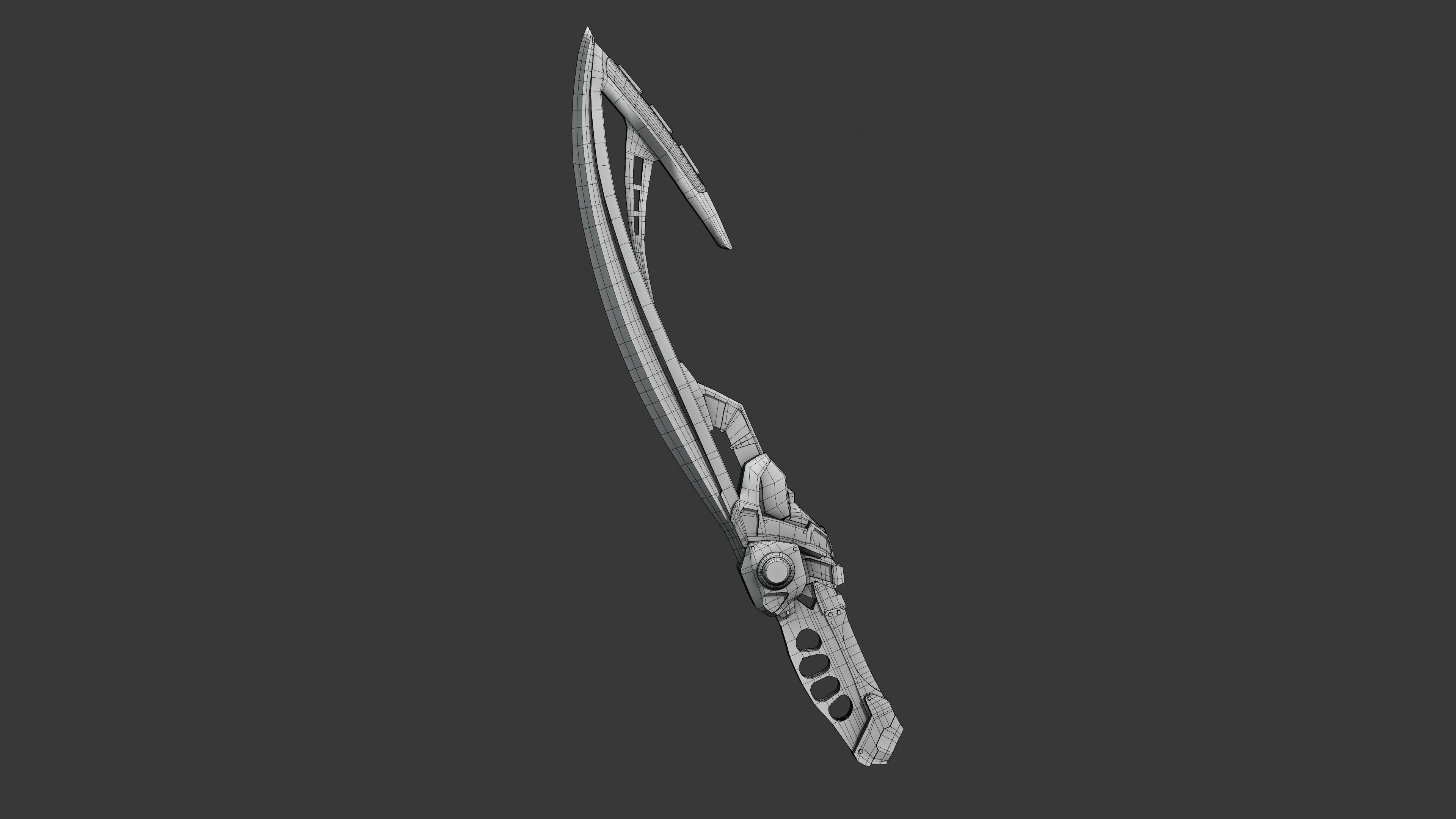 Sci-fi Sword Low-poly Game Ready model Low-poly 3D model_6