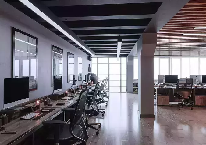 Office interior  3D model