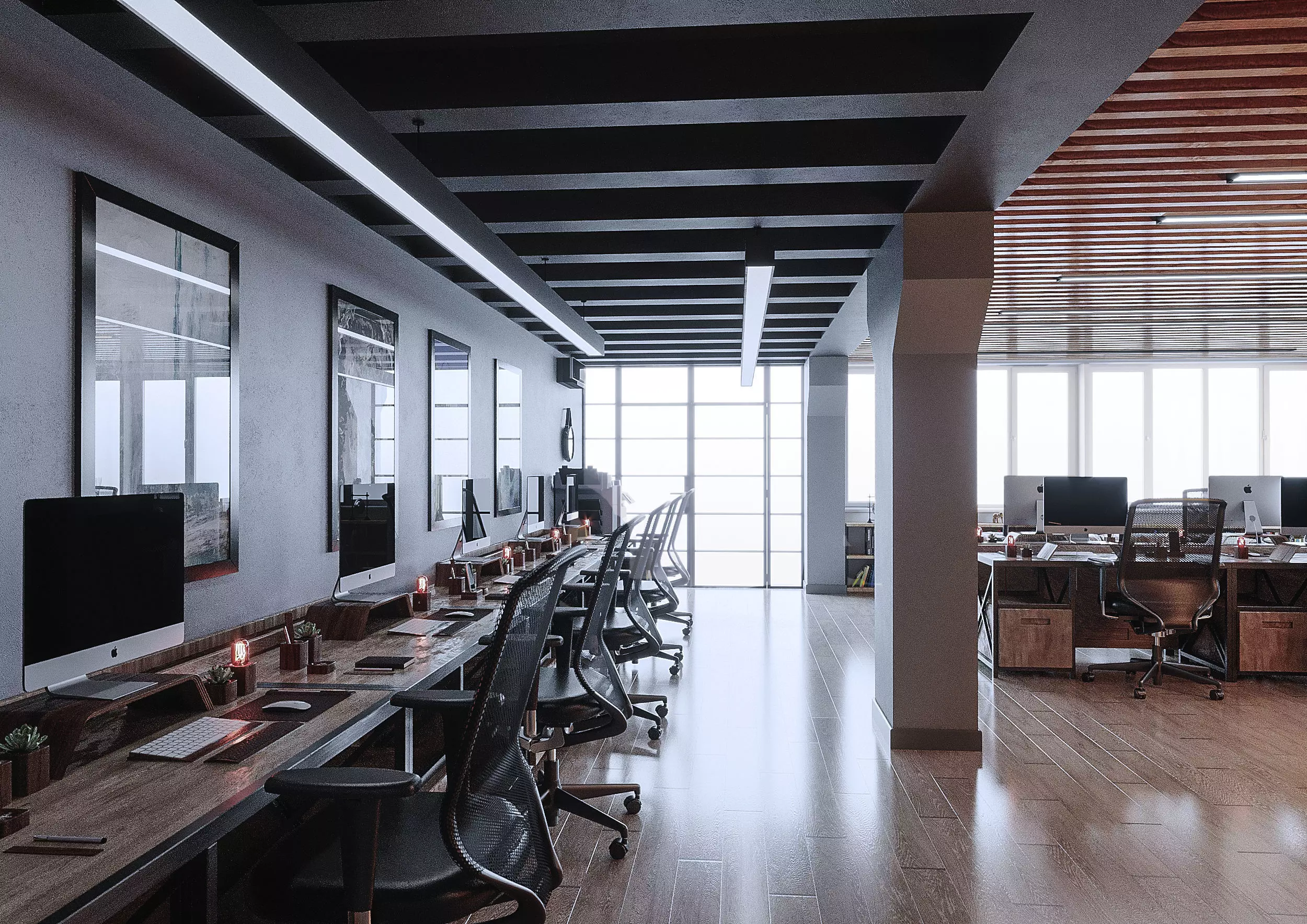 Office interior  3D model_0