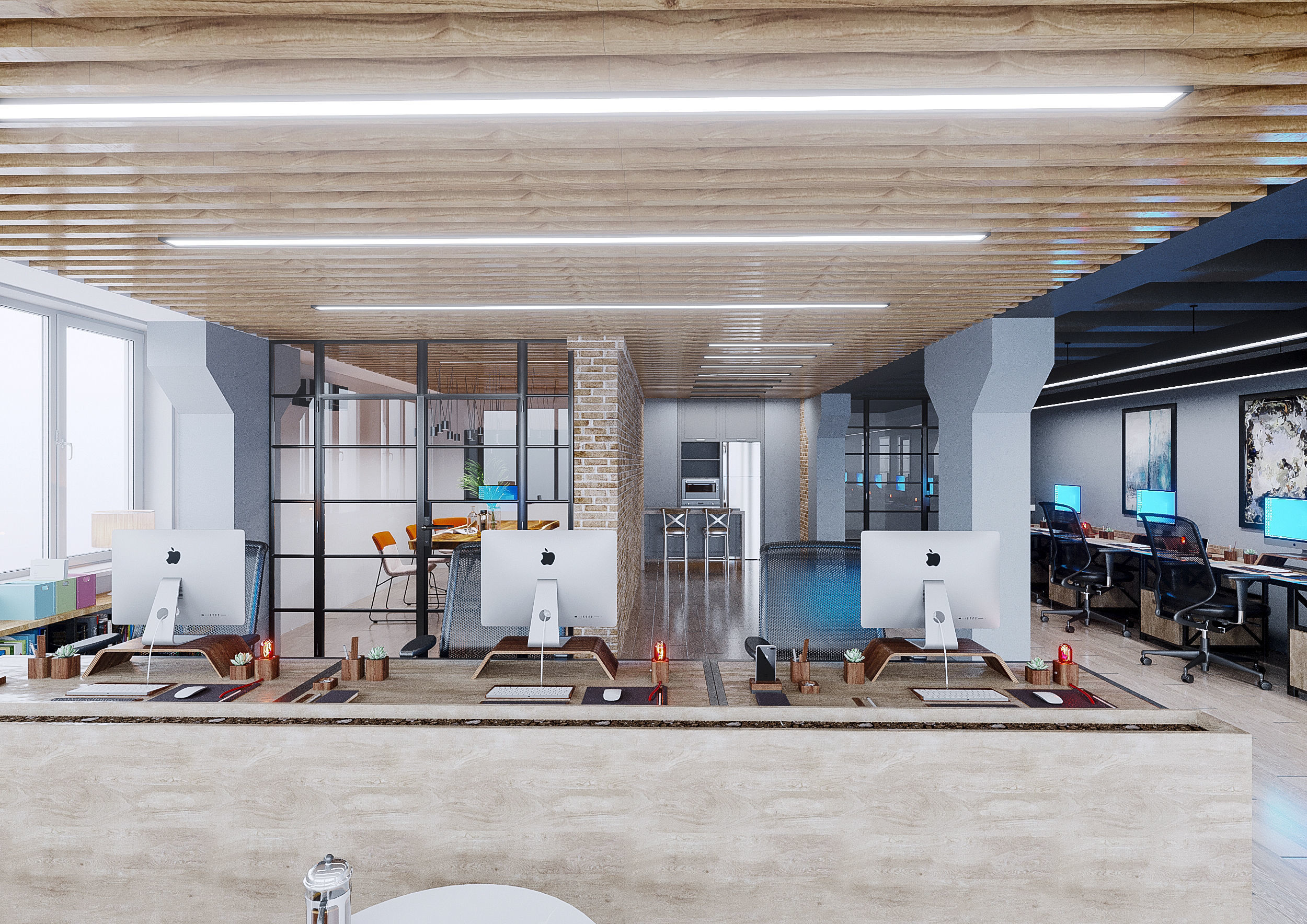 Office interior  3D model_4