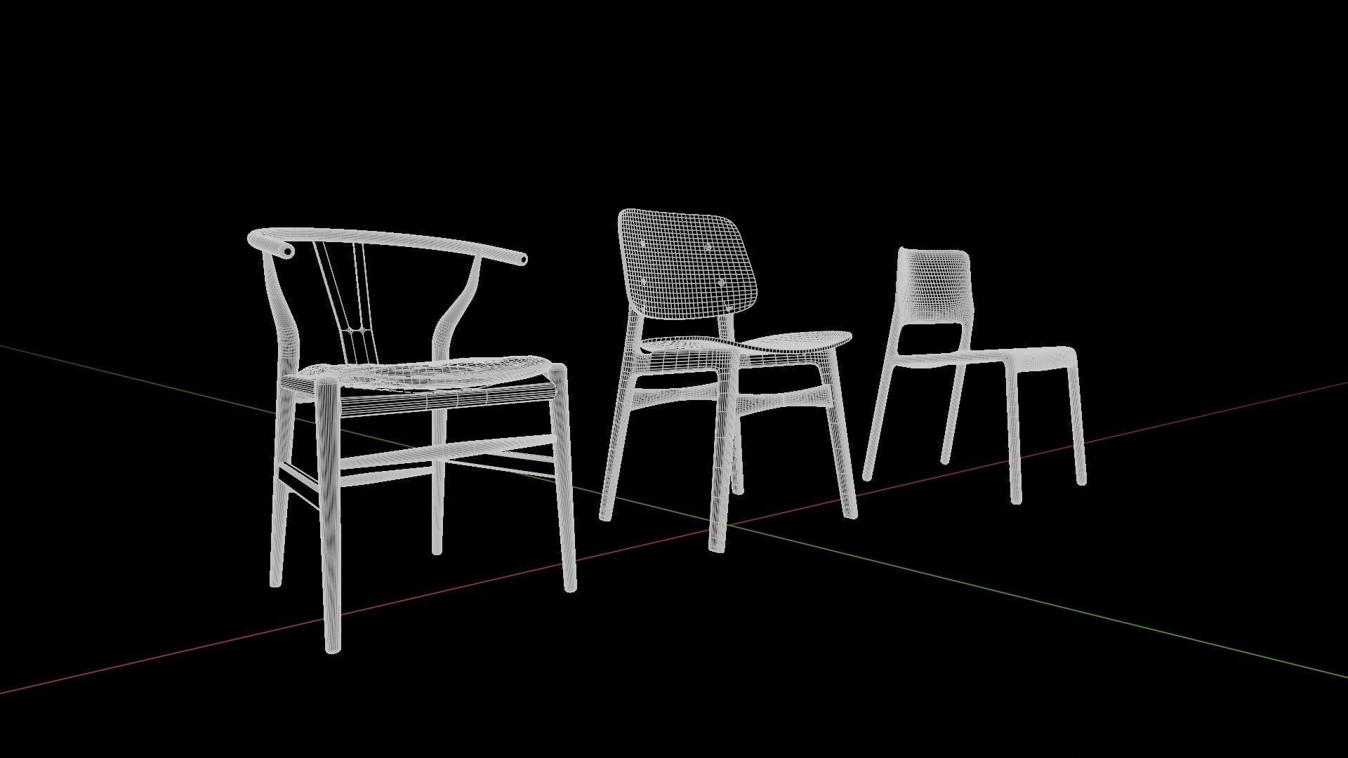 Chairs 3D model_9