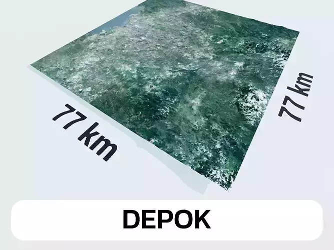 Depok Indonesia City Landscape 3D Model