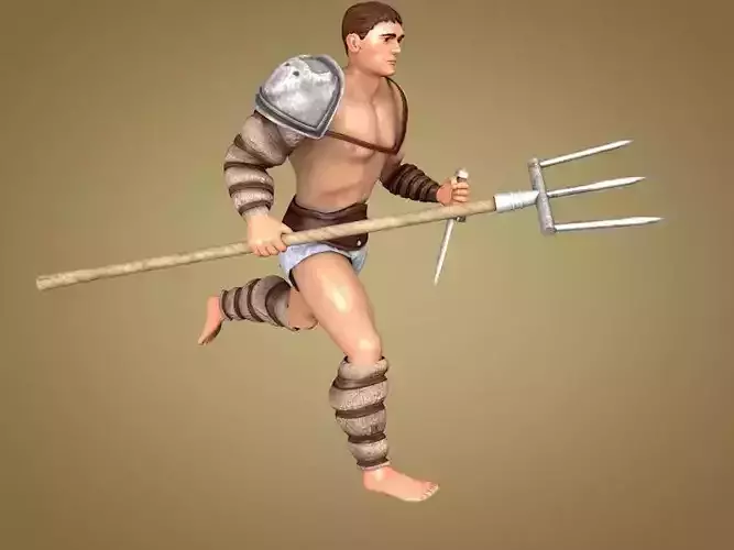 Gladiator Retiarius Low-poly 3D model