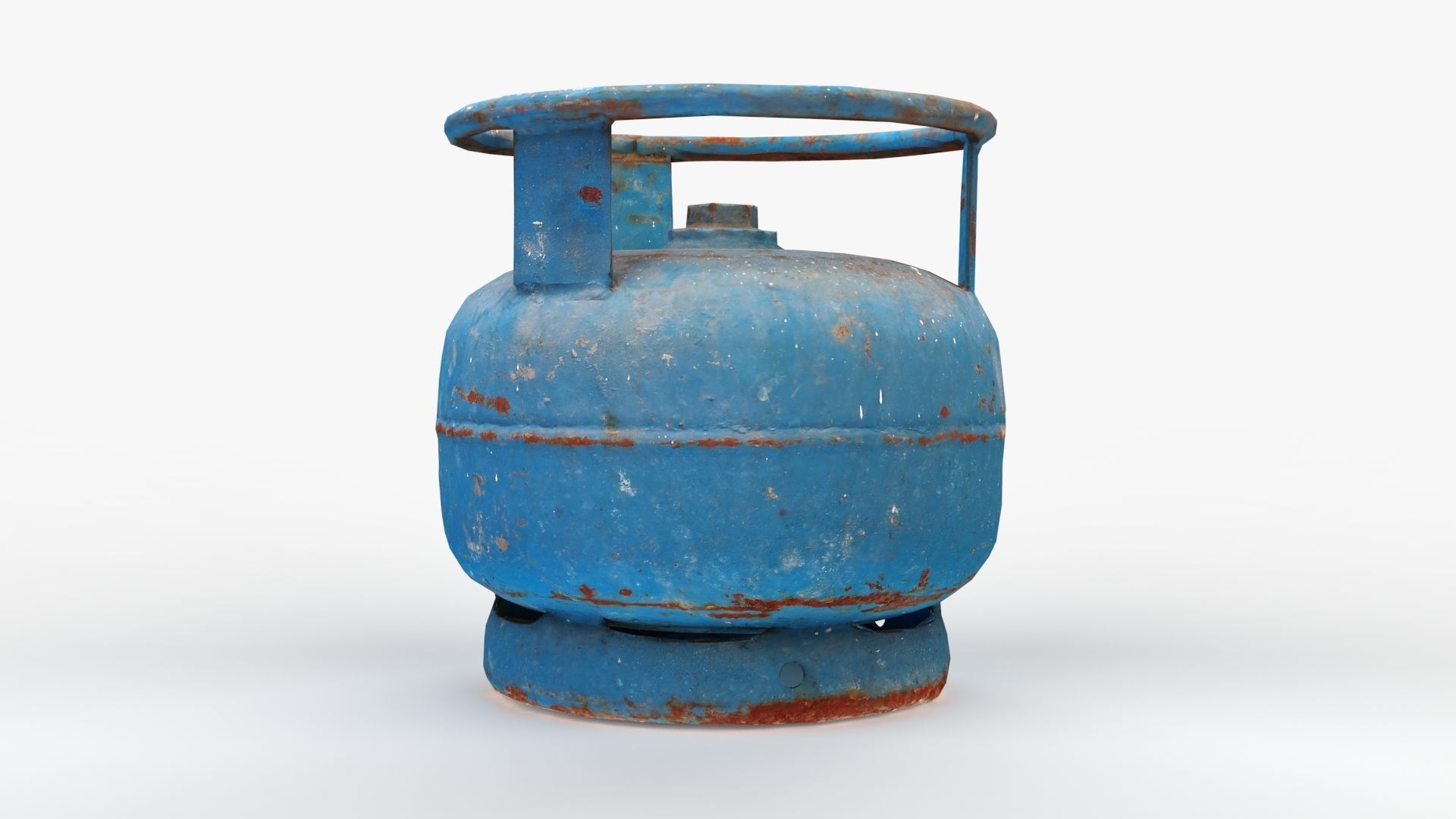 Rust Blue Picnic Tube Low-poly 3D model_6