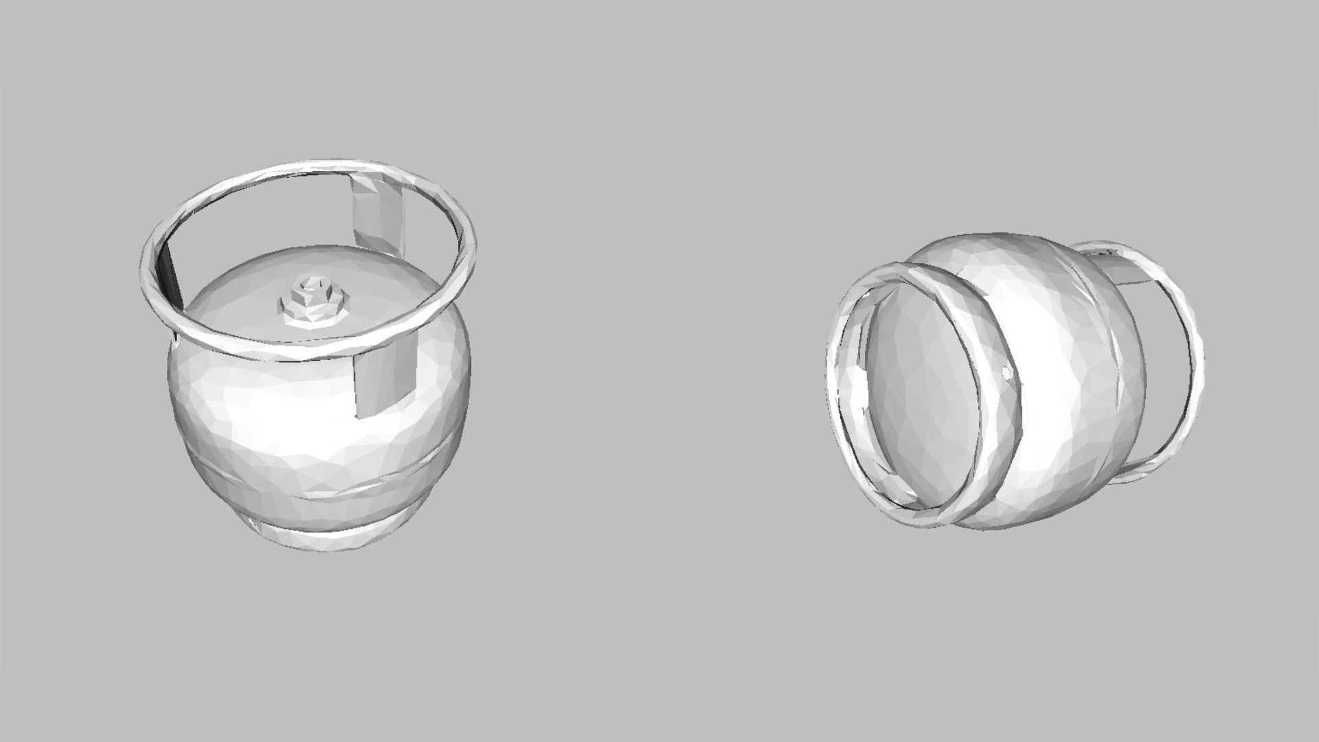 Rust Blue Picnic Tube Low-poly 3D model_15