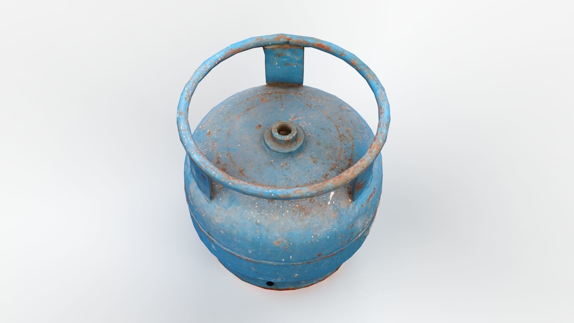 Rust Blue Picnic Tube Low-poly 3D model_5