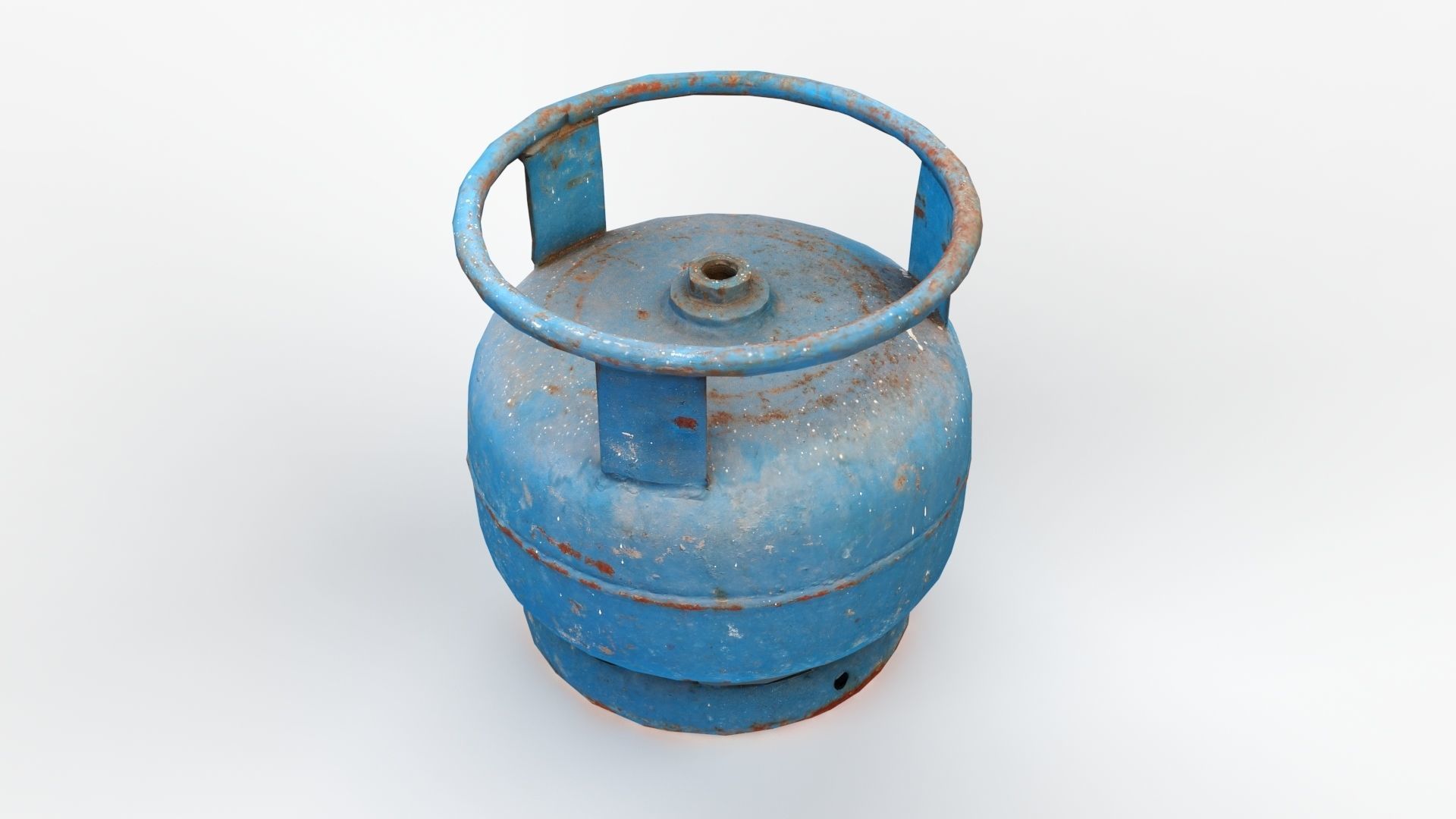 Rust Blue Picnic Tube Low-poly 3D model_4