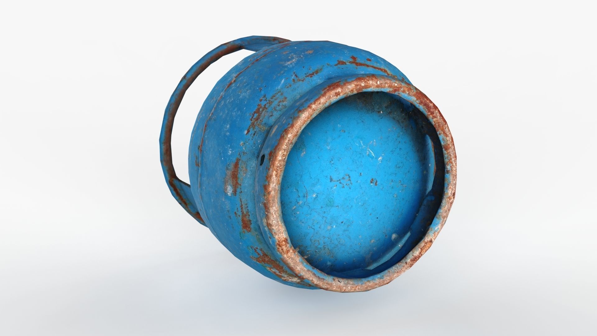 Rust Blue Picnic Tube Low-poly 3D model_8