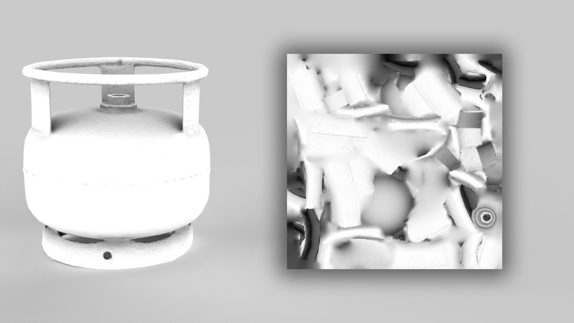 Rust Blue Picnic Tube Low-poly 3D model_12