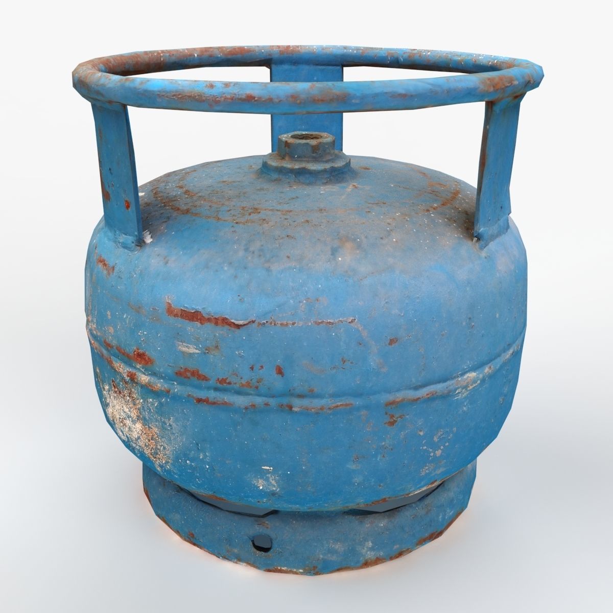 Rust Blue Picnic Tube Low-poly 3D model_2