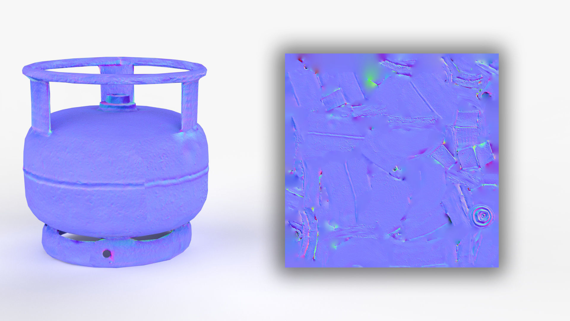 Rust Blue Picnic Tube Low-poly 3D model_11