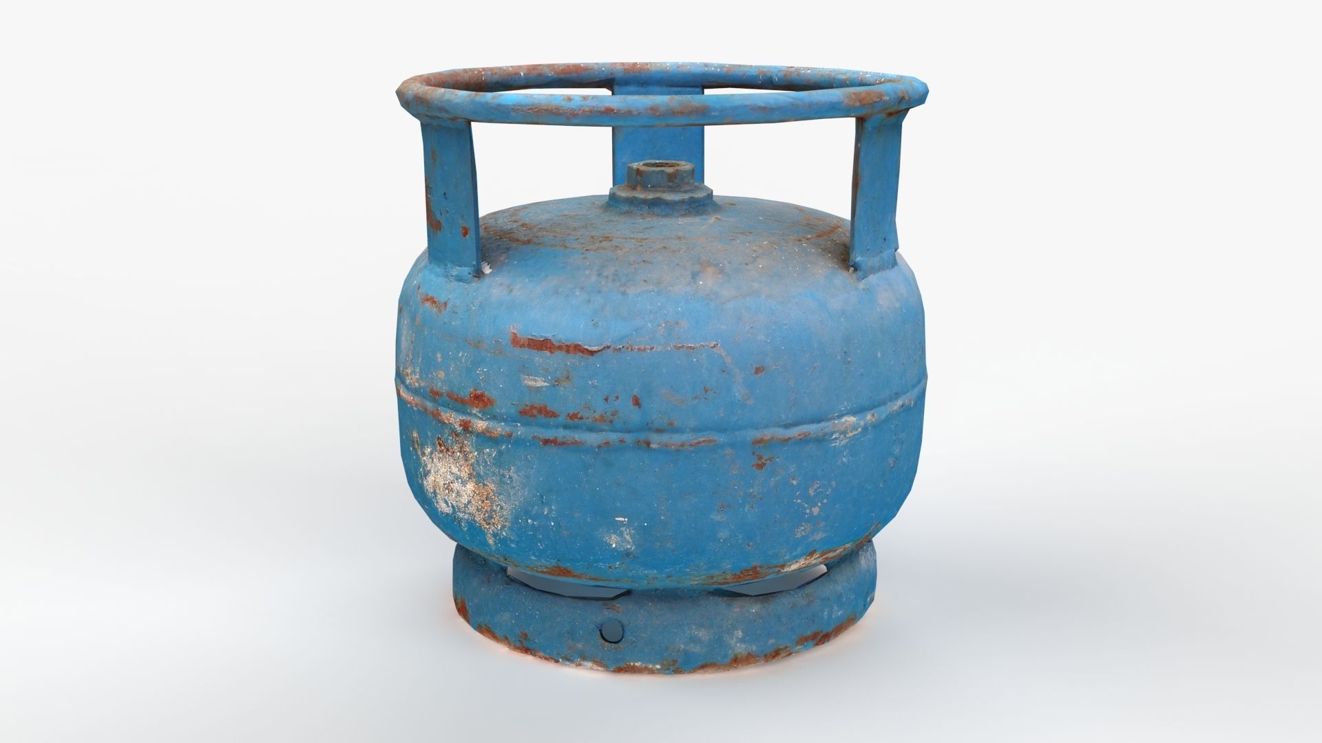 Rust Blue Picnic Tube Low-poly 3D model_7