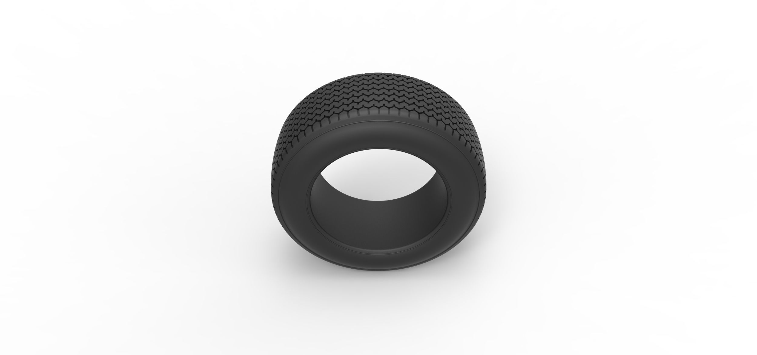 Dirt Sprint racing front tire Scale 1 to 25 3D print model_5