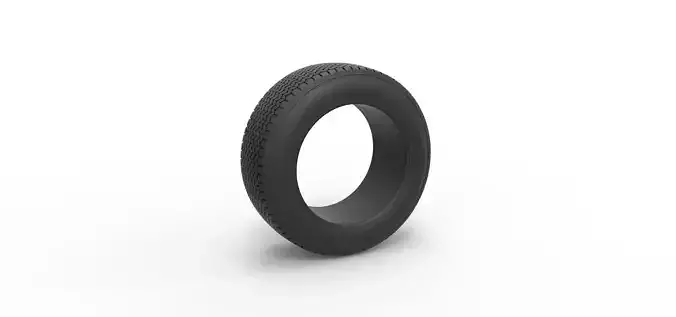 Dirt Sprint racing front tire Scale 1 to 25 3D print model