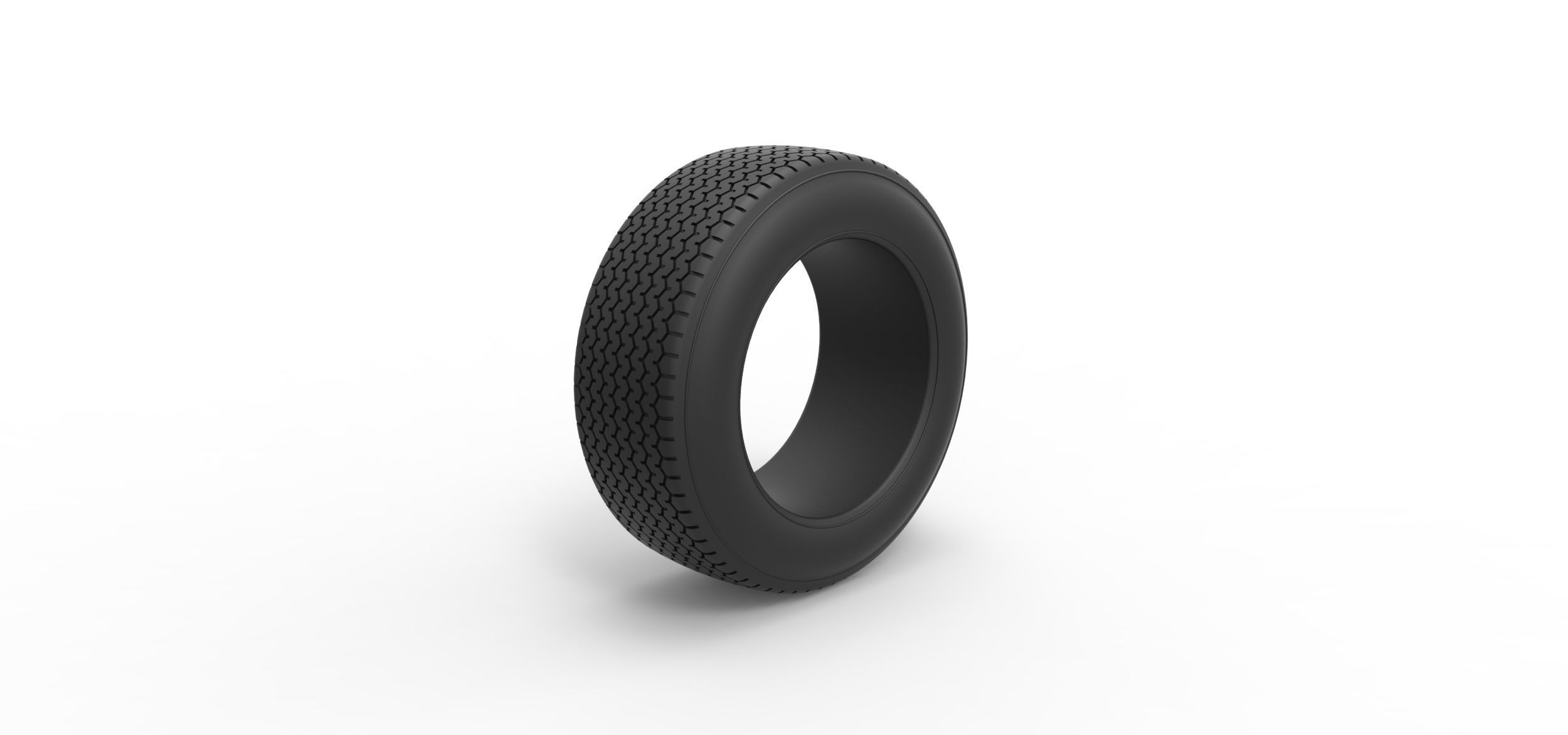 Dirt Sprint racing front tire Scale 1 to 25 3D print model_1