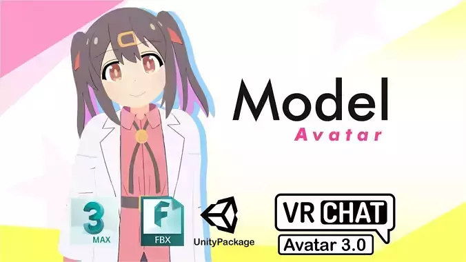Mihari onimai avatar VRChat 3D model