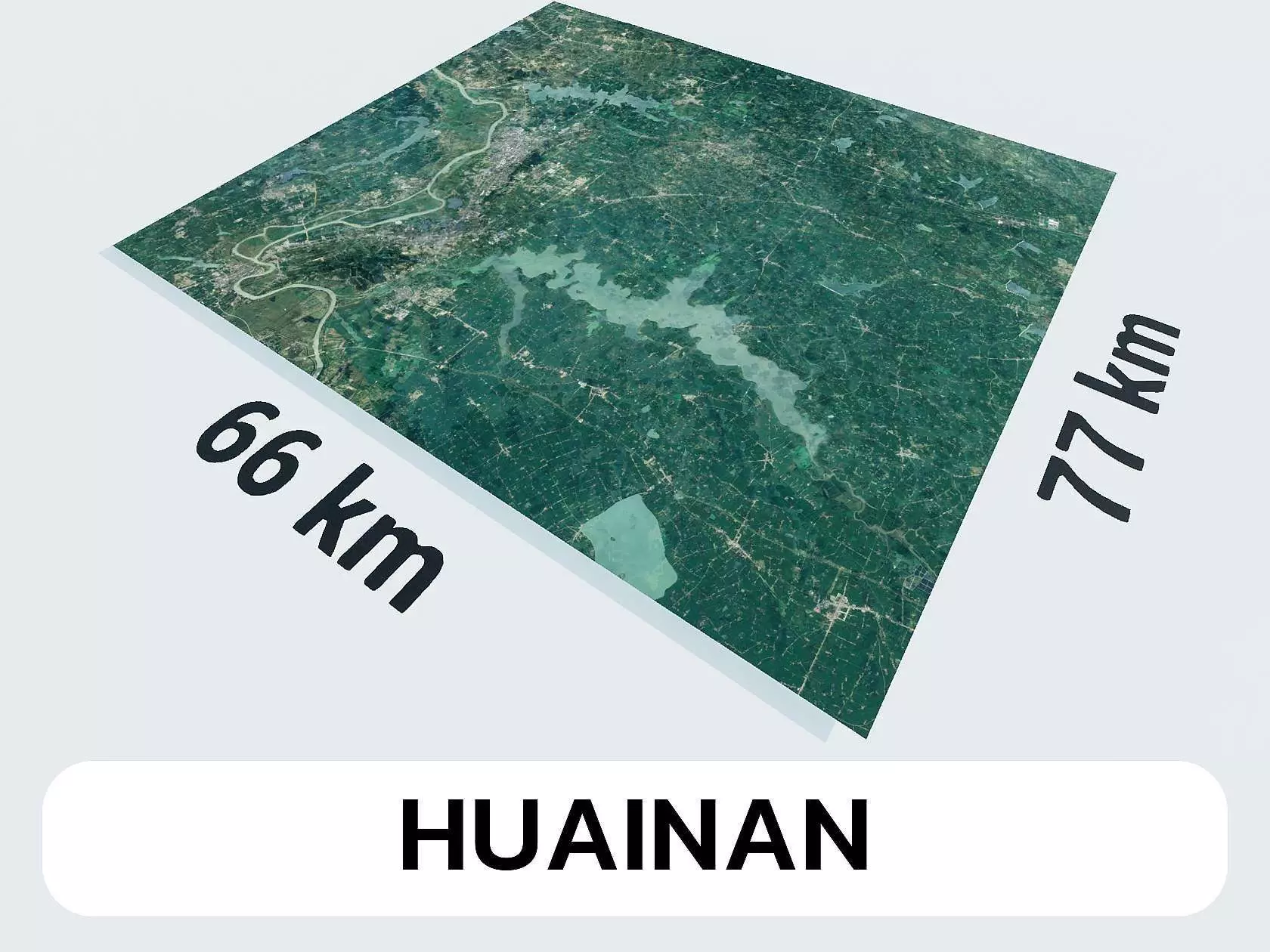 Huainan China City Landscape 3D Model 3D model