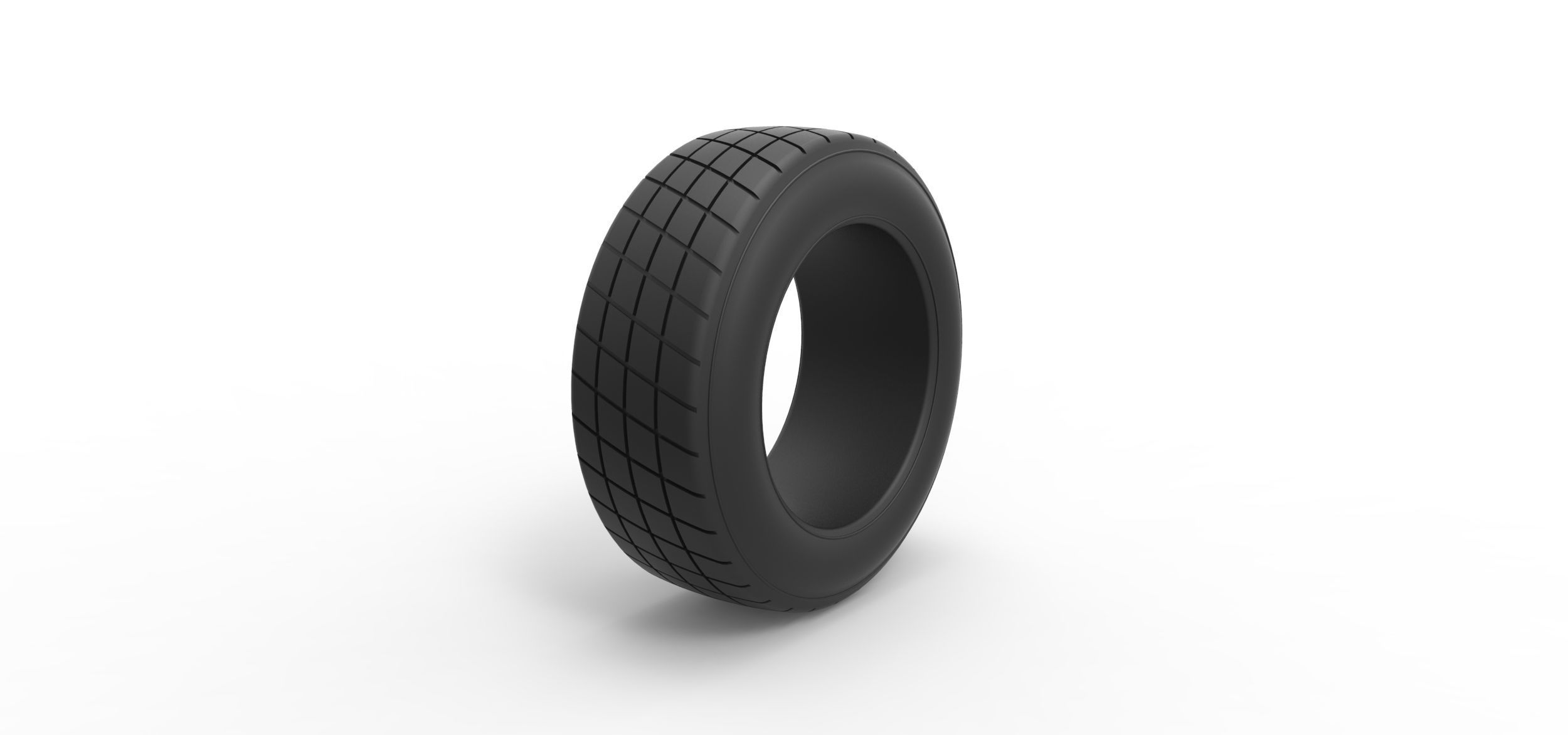 Dirt Sprint racing front tire 3 Scale 1 to 25 3D print model_1