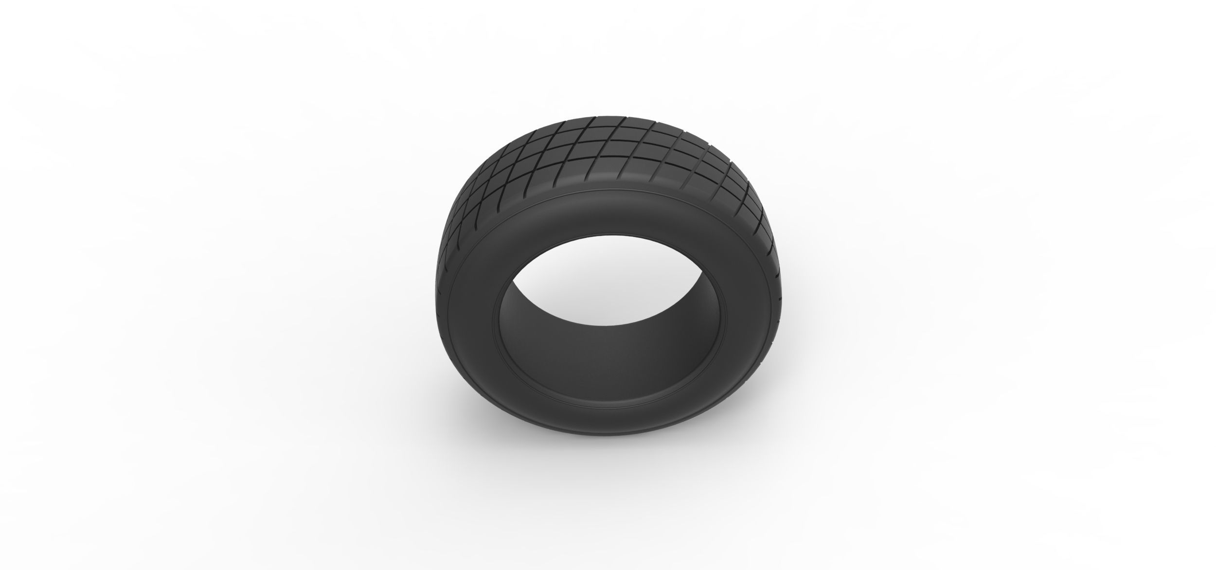 Dirt Sprint racing front tire 3 Scale 1 to 25 3D print model_5
