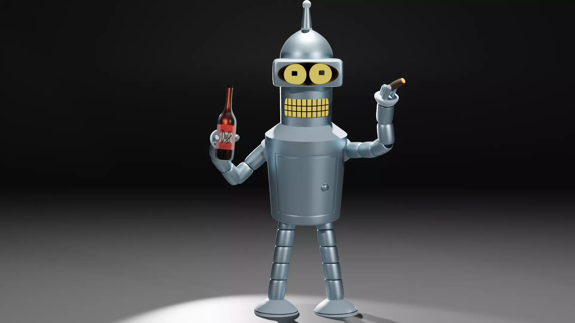 Bender from the futurama 3D model_0