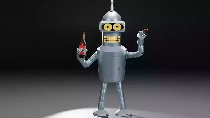 Bender from the futurama 3D model