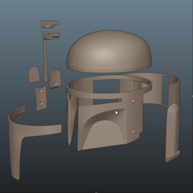 Deathwatch Mandalorian Axe Woves Nite Owl helmet 3D print model_9