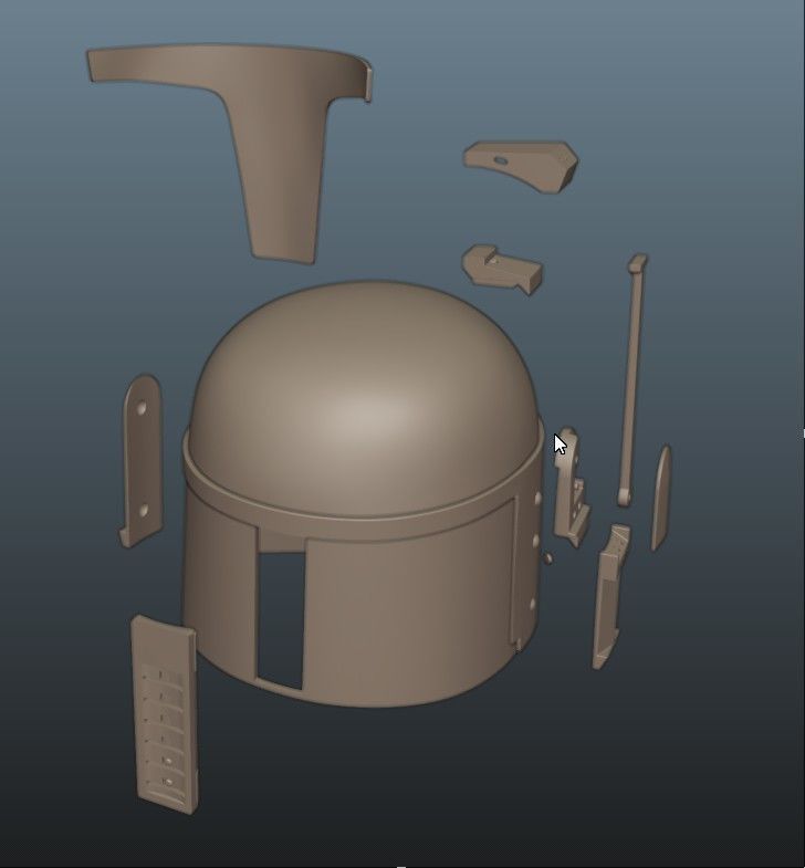 Deathwatch Mandalorian Axe Woves Nite Owl helmet 3D print model_8