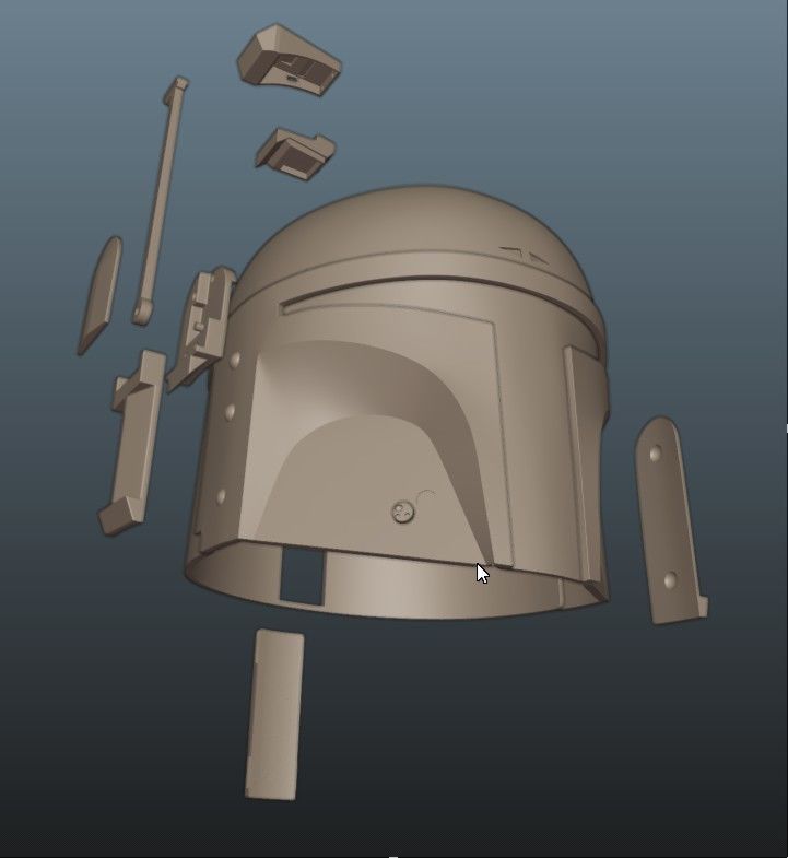 Deathwatch Mandalorian Axe Woves Nite Owl helmet 3D print model_7