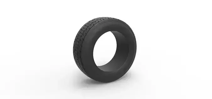Dirt Sprint racing front tire 4 Scale 1 to 25 3D print model