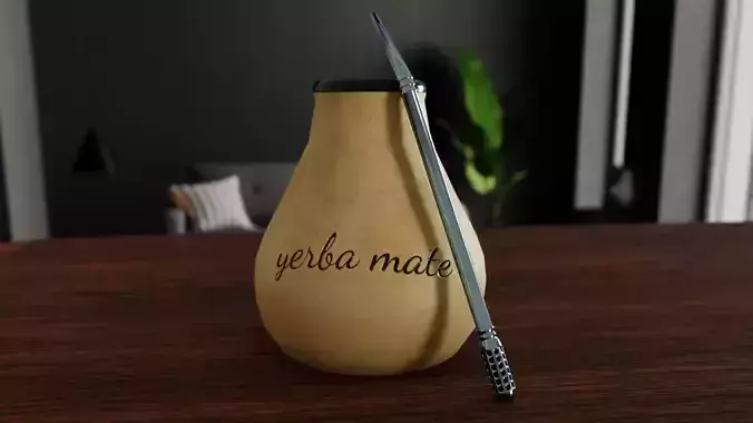 yerba mate set 3D model