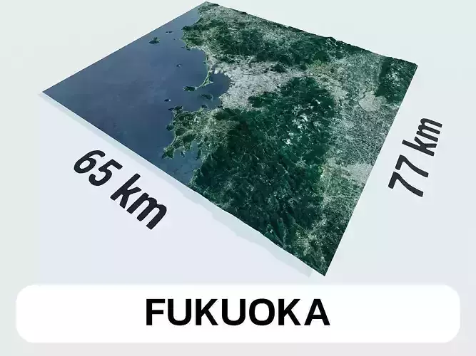 Fukuoka Japan City Landscape 3D Model