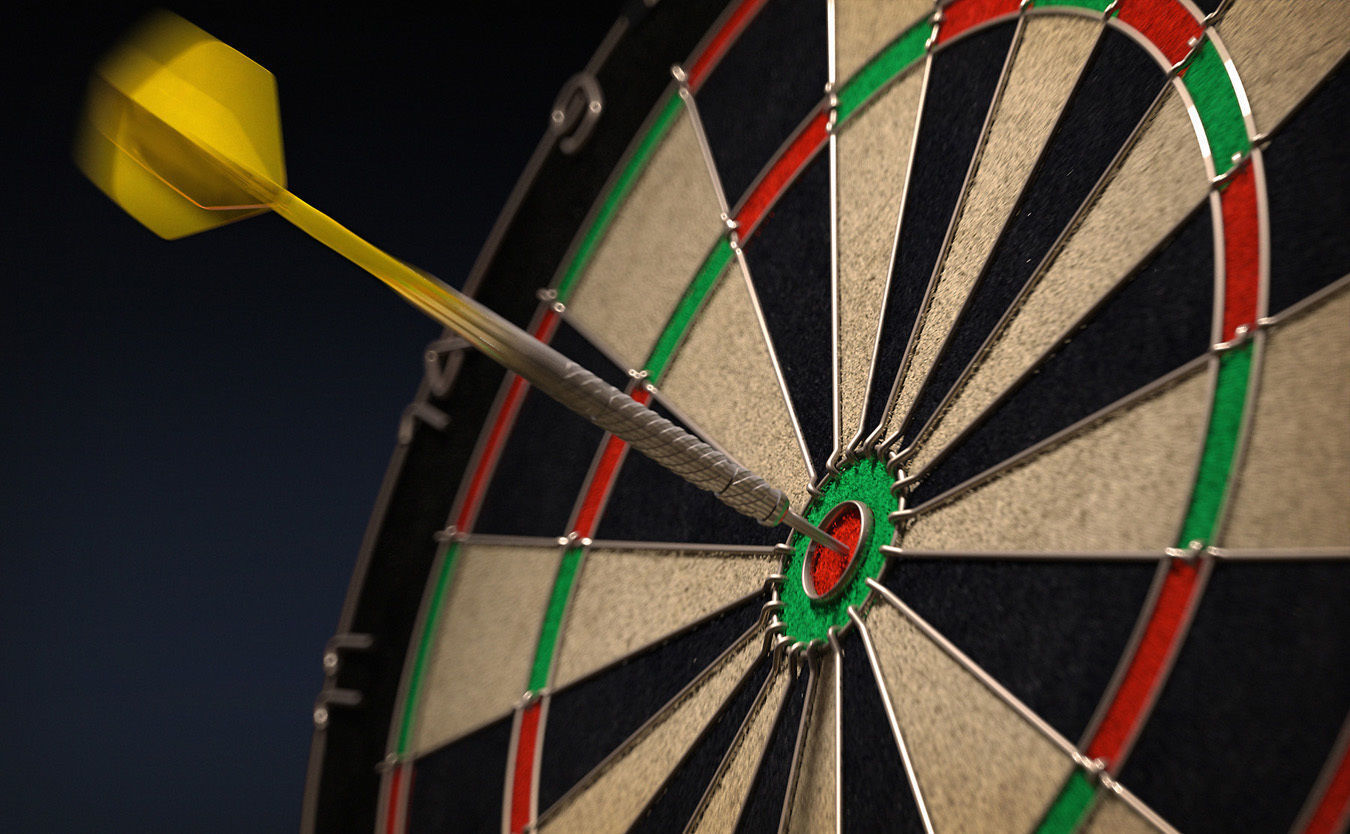 Darts Board and Darts Low-poly 3D model_1