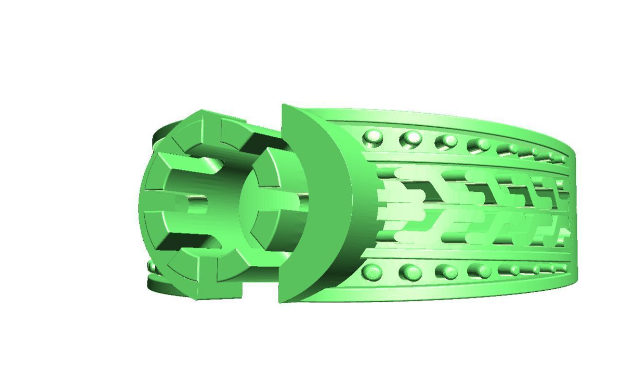 Men Gold Rings 3D print model 3D print model_2