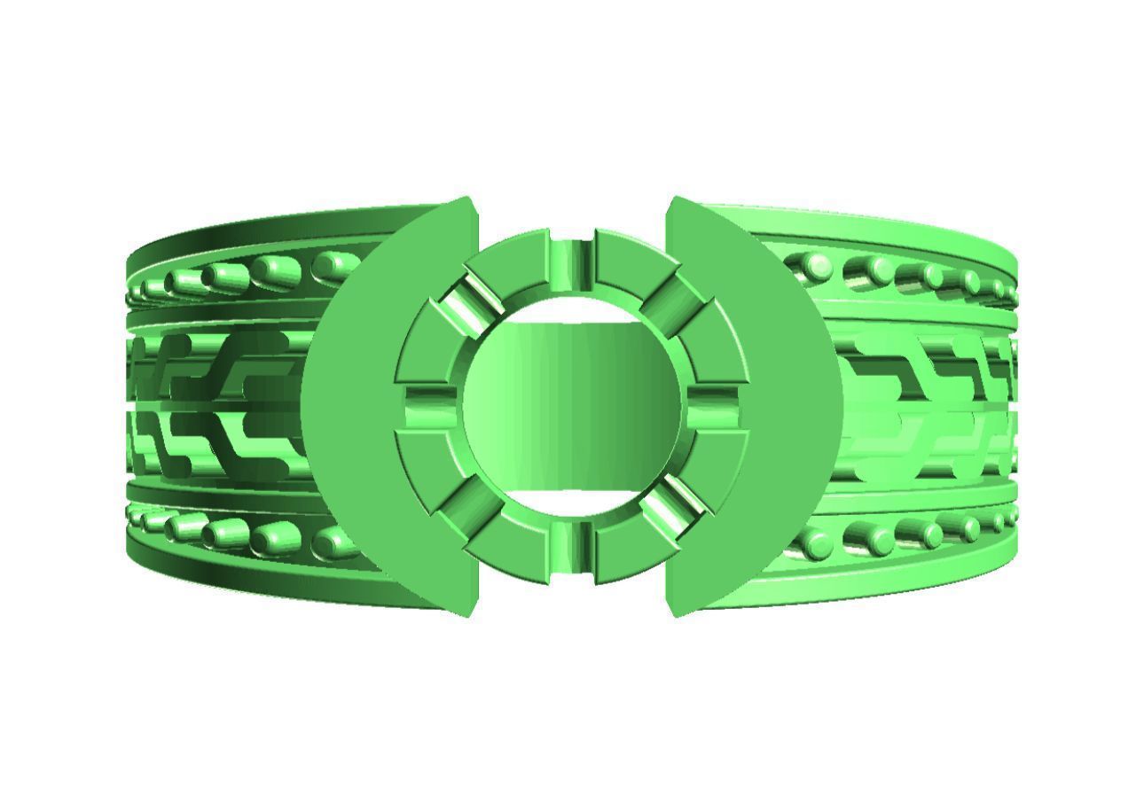 Men Gold Rings 3D print model 3D print model_1
