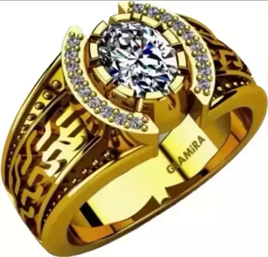 Men Gold Rings 3D print model