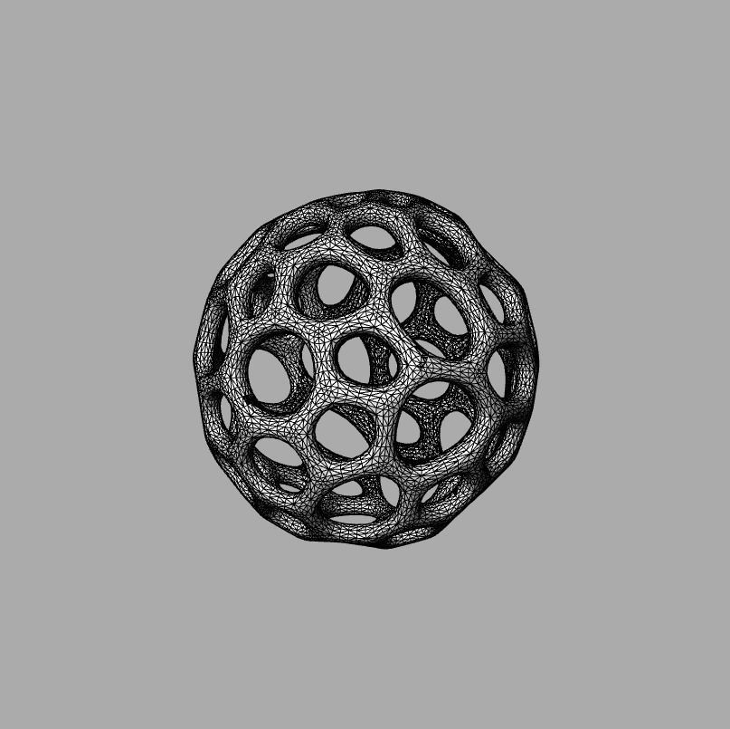 Voronoi Sphere - Printable 3D print model_1