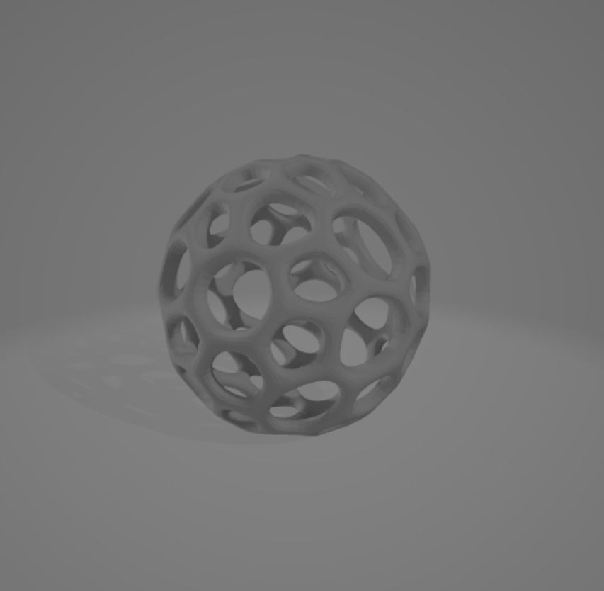 Voronoi Sphere - Printable 3D print model_4