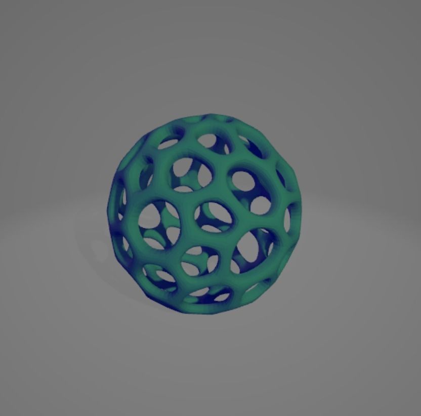 Voronoi Sphere - Printable 3D print model_2